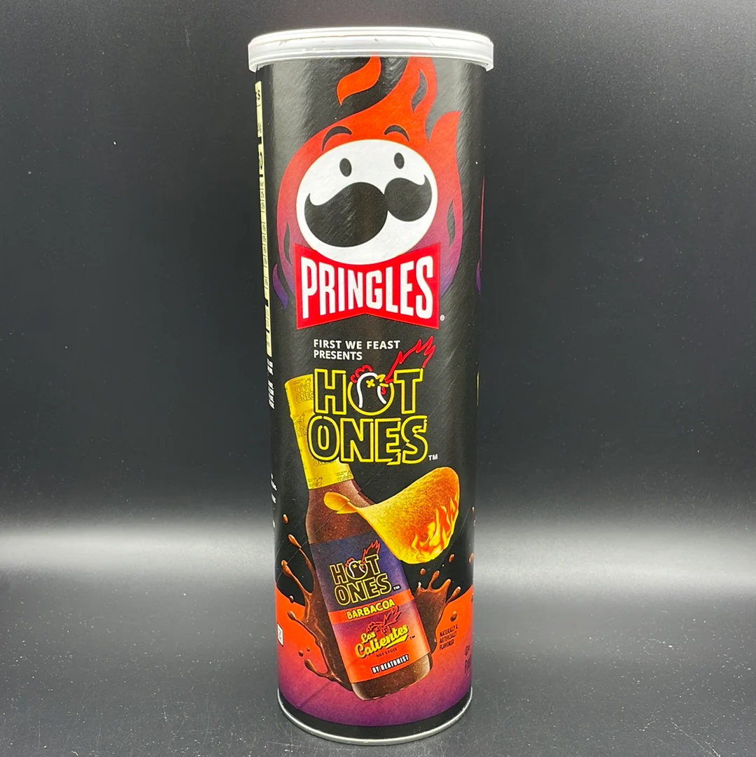 LIMITED EDITION Pringles - Hot Ones - Barbacoa Los Calientes by Heatonist Flavour Potato Crisps 158g (USA)