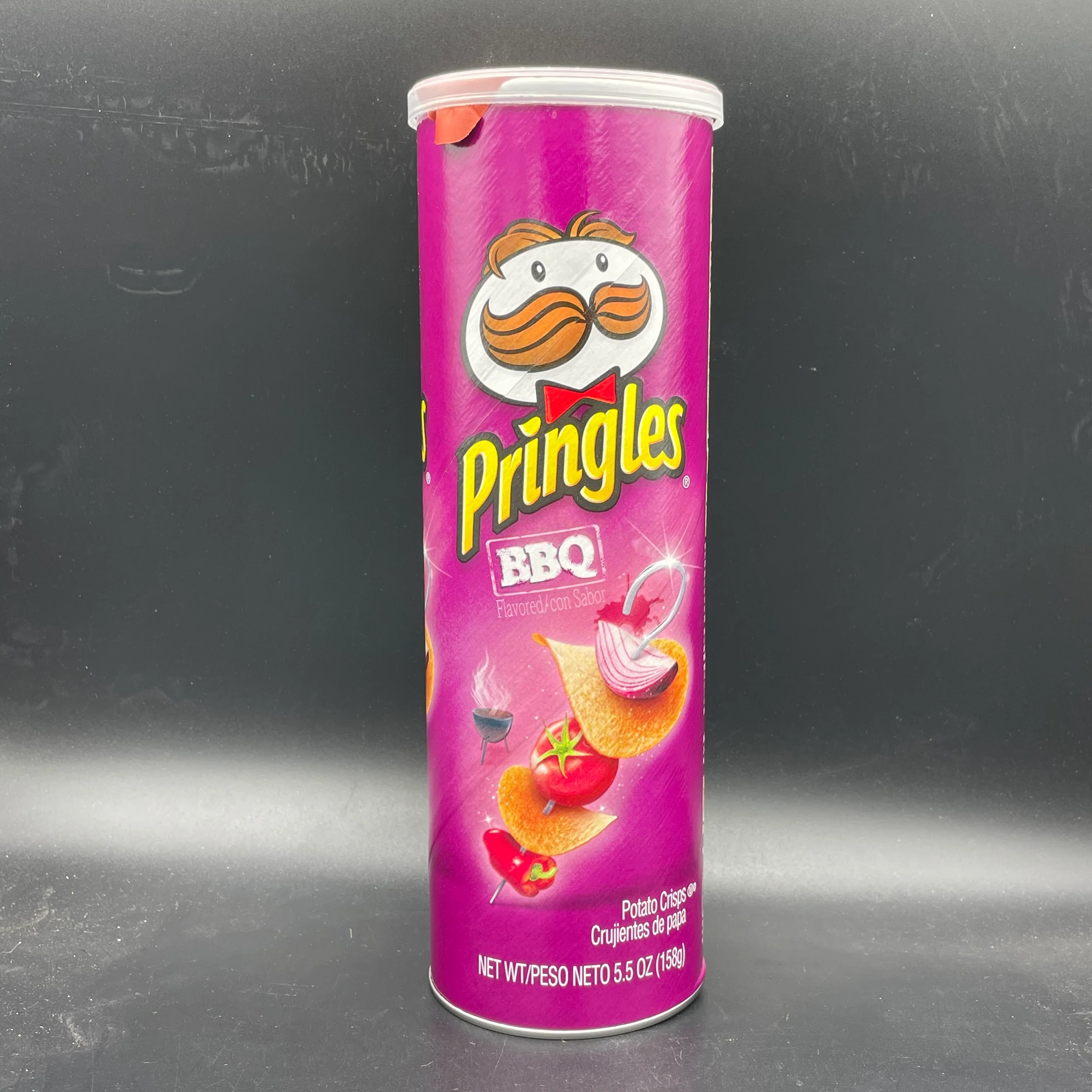 Pringles BBQ Flavour Potato Crisps 158g (USA) - Image 2