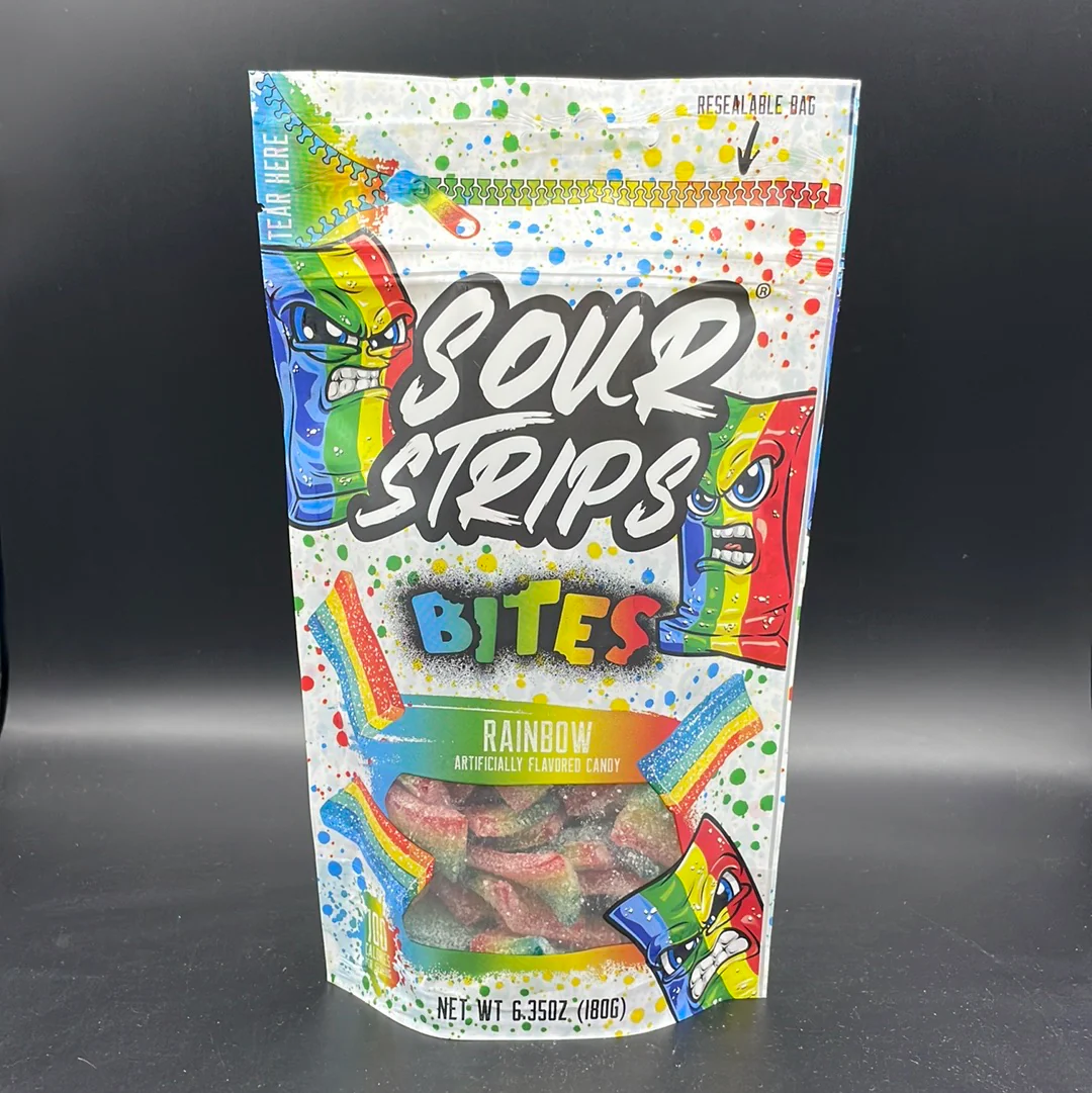 Sour Strips BITES - Rainbow Flavour 180g (USA) - Image 2